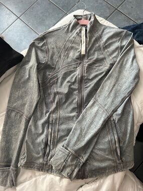 lululemon athletica Gray Bomber-Style Zip Jacket